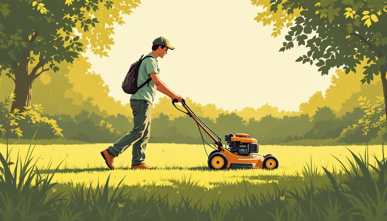 Lawn mown at 5–6 cm